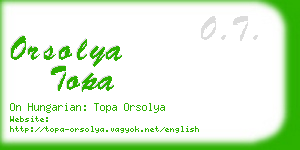 orsolya topa business card